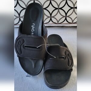 NEW Ryka Tao Recovery re-zorb lite‎ sandal Size 12 Color Black